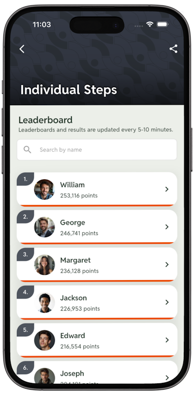 MoveZenGo mobile app activity feed